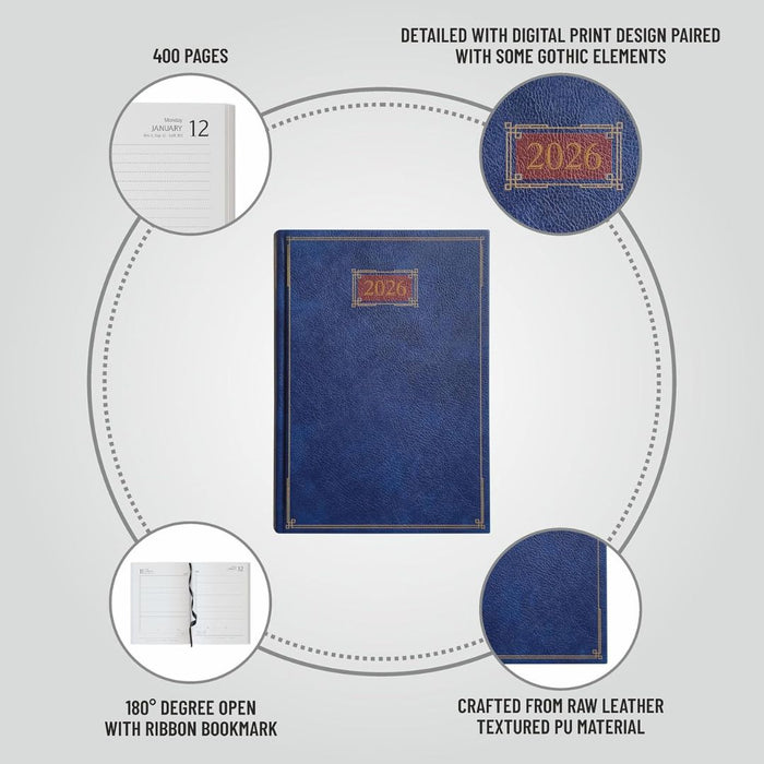 Anupam Goth 2026 Diary – Dated Daily Planner - Black