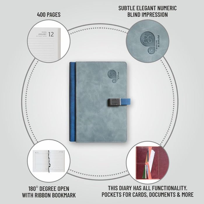 Anupam Fly 2026 Diary – Dated A5 Daily Planner - Pink