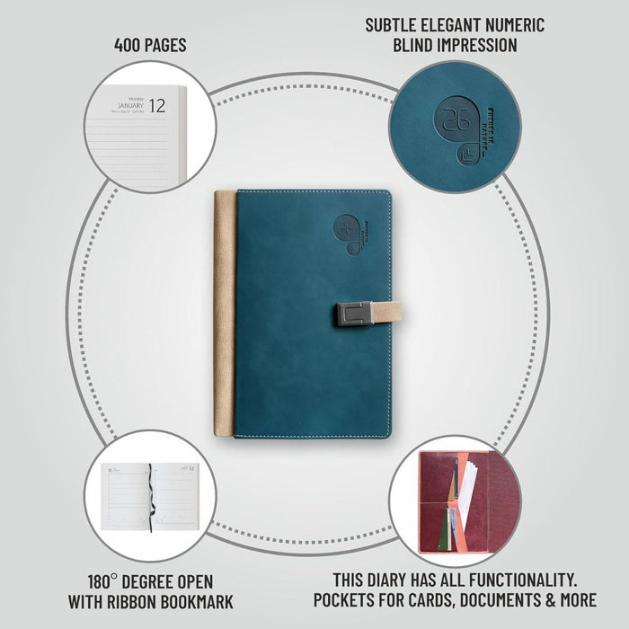 Anupam Fly 2026 Diary – Dated A5 Daily Planner - Pink