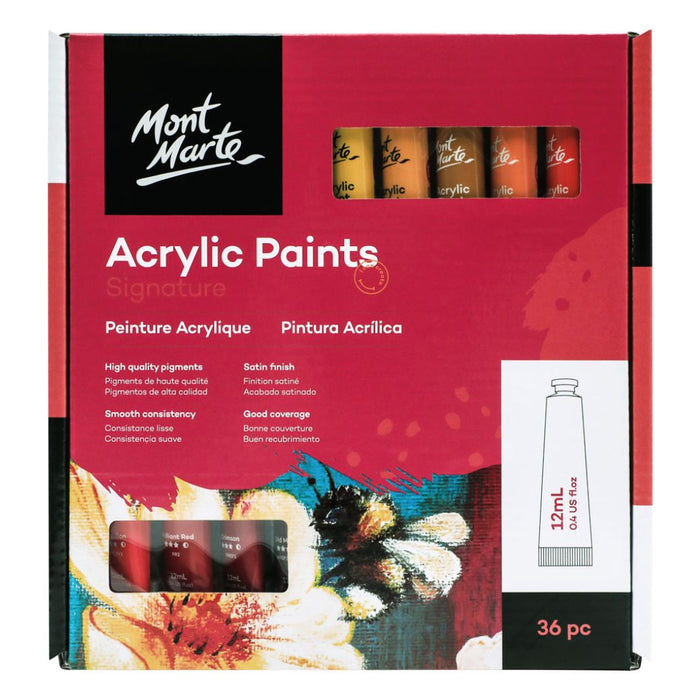 Mont Marte Acrylic Paint Set – Signature 36pc x 12ml