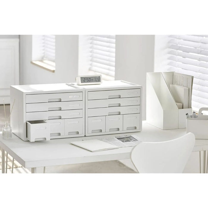 LITEM Combo File Cabinet 6-Drawer Desk Organizer with Label Index