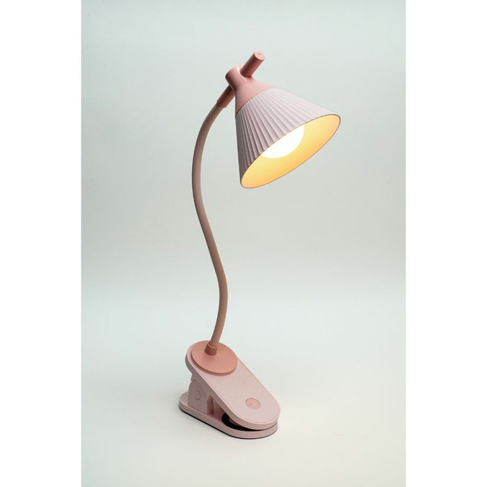 LONGDA - Clip-on Charging Desk Lamp - Pink