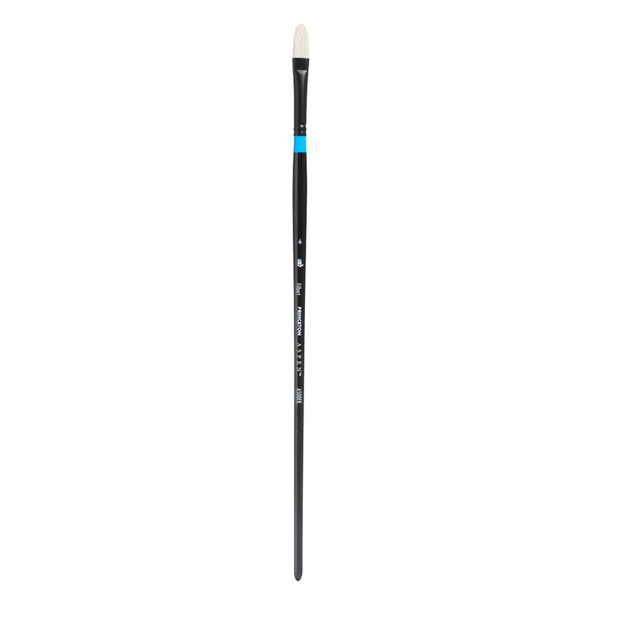 Princeton Aspen Long Handle Synthetic Bristle Brush (Filbert) - 6500 Series