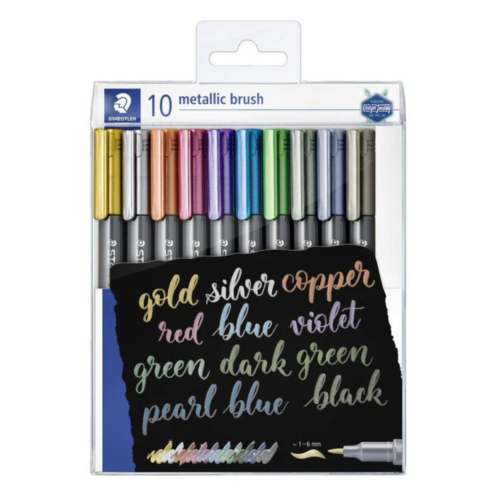 Staedtler Metallic Brush Pens Set of 10