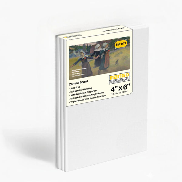 Mango Originals Canvas Board – 4" x 6" (Set of 3)