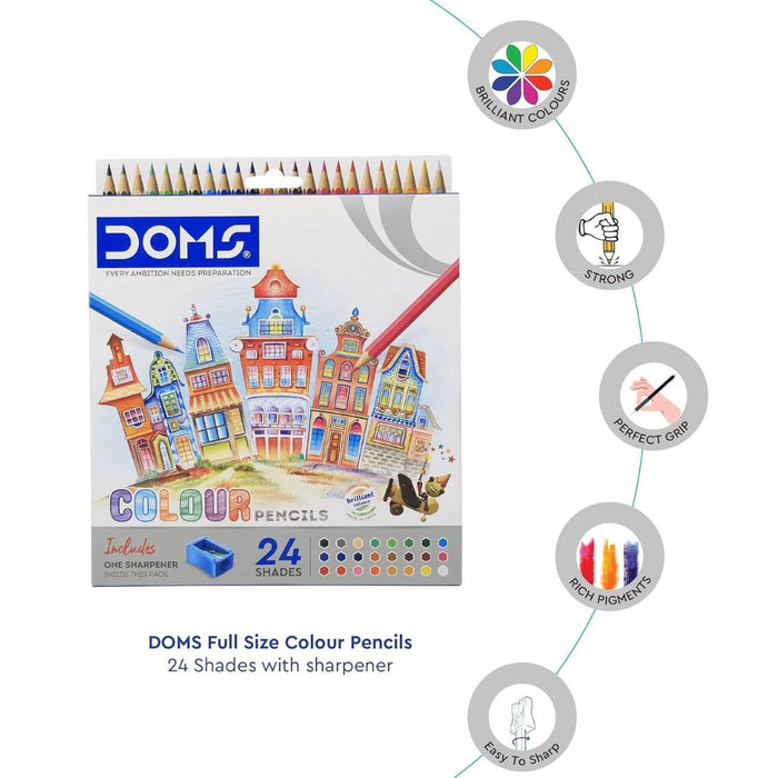 DOMS Color Pencils Set of 24 Shades