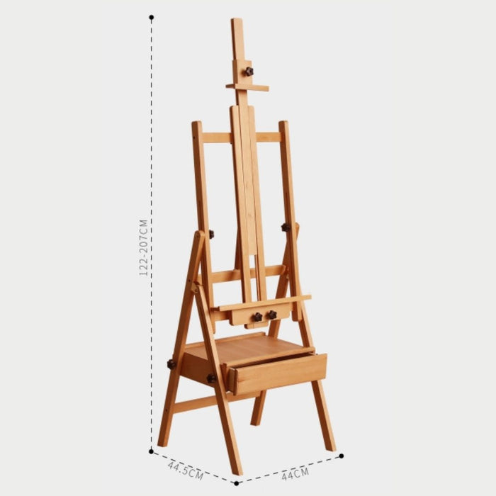 Professional Artist Wooden Easel with Folding Drawer(HPX-X3)