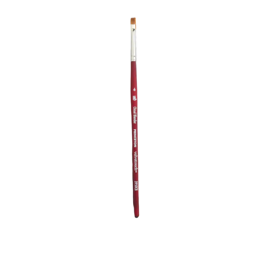 Princeton Velvetouch Chisel Blender Short Handle Brush - 3950 Series