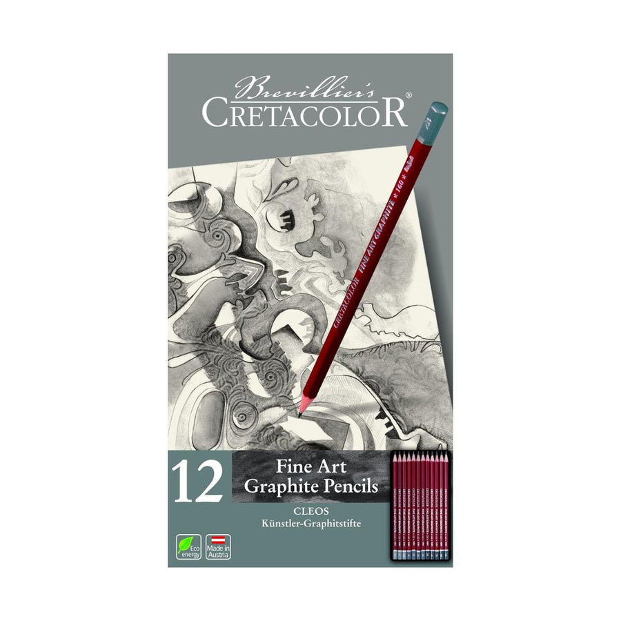 Cretacolor Fine Art Graphite Pencils – Set of 12