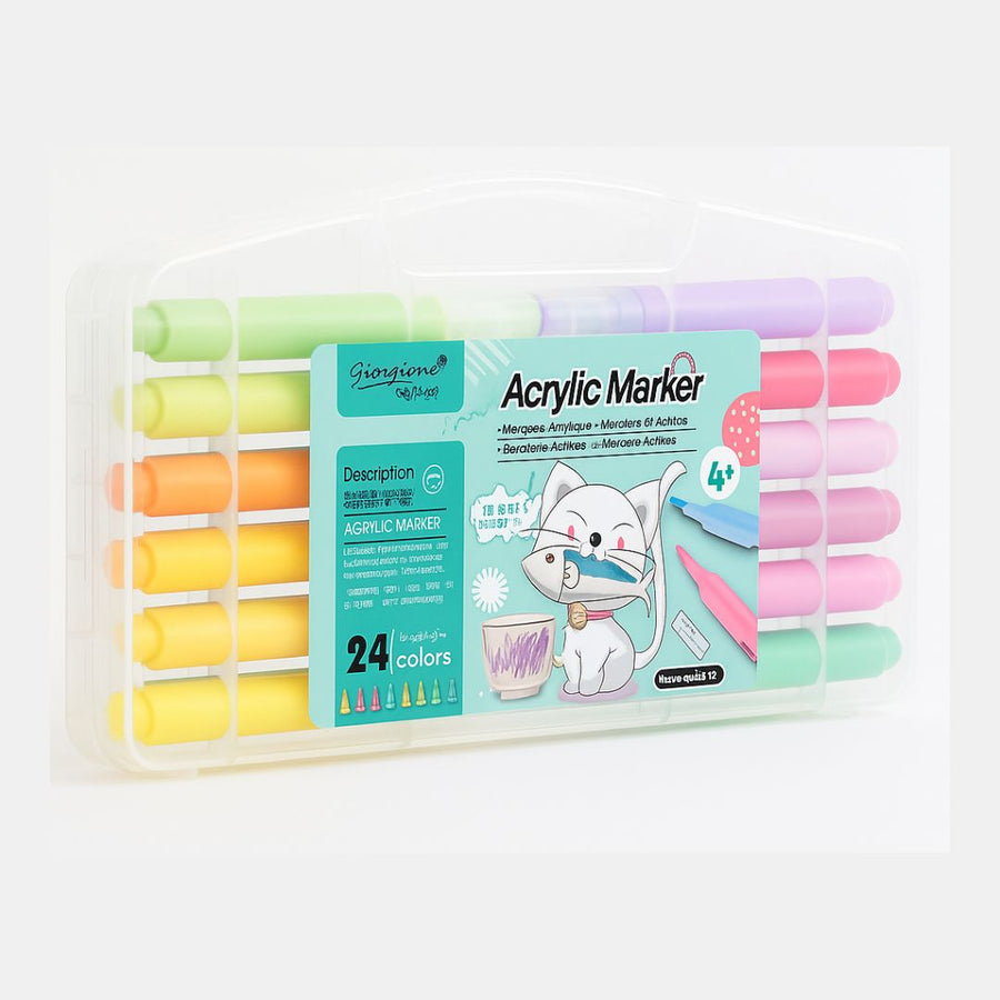 Giorgione Acrylic Marker Set – 24 Macaron Series Colors