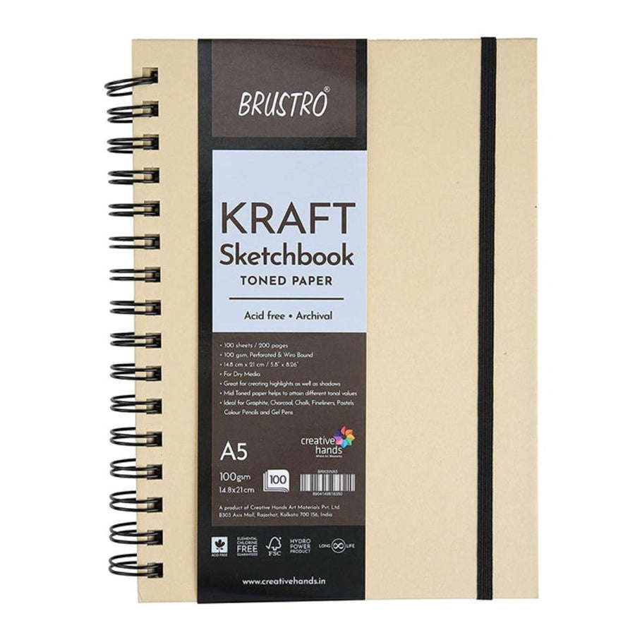 Brustro Kraft Sketchbook Toned Paper (A5)