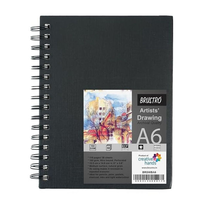 Brustro Artists Wiro Bound Sketchbook (A6)