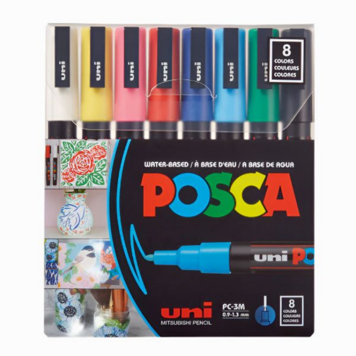 Uni POSCA 3M Paint Markers - Set of 8