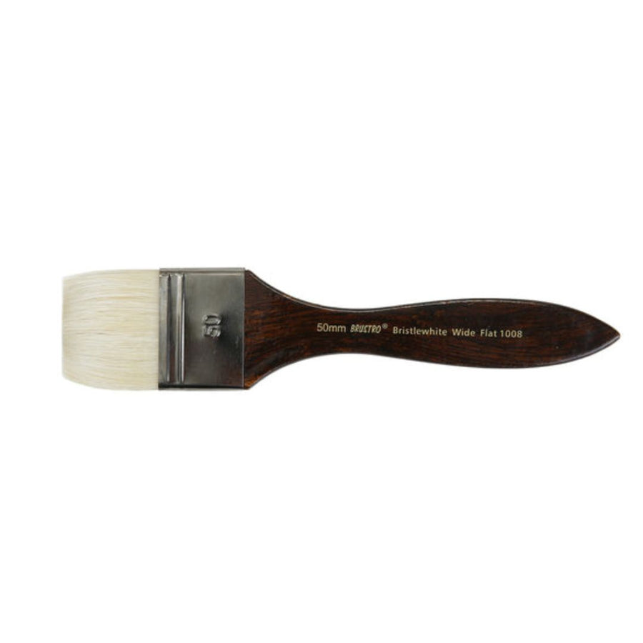 Brustro Artists Bristlewhite Flat Brush Series 1008 - Wide Brush (50mm)