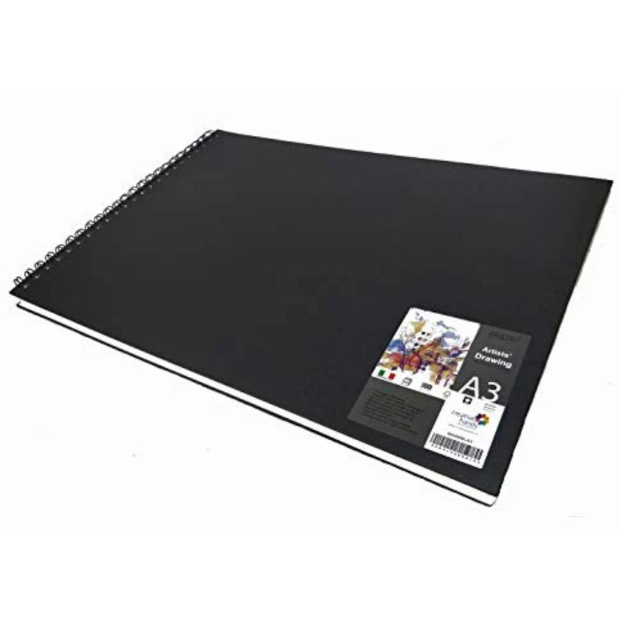 Brustro Artists’ Wiro Bound Sketch Book – A3 Landscape, 116 Pages, 160 GSM (Acid-Free)