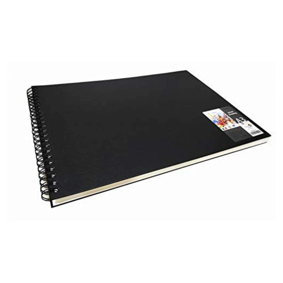 Brustro Artists’ Wiro Bound Sketch Book – A3 Landscape, 116 Pages, 160 GSM (Acid-Free)