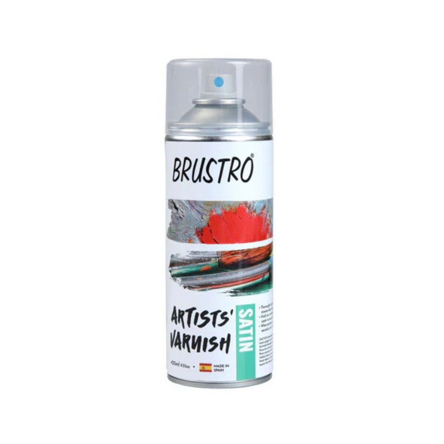 Brustro Artists’ Varnish Spray – 400ml Satin Finish