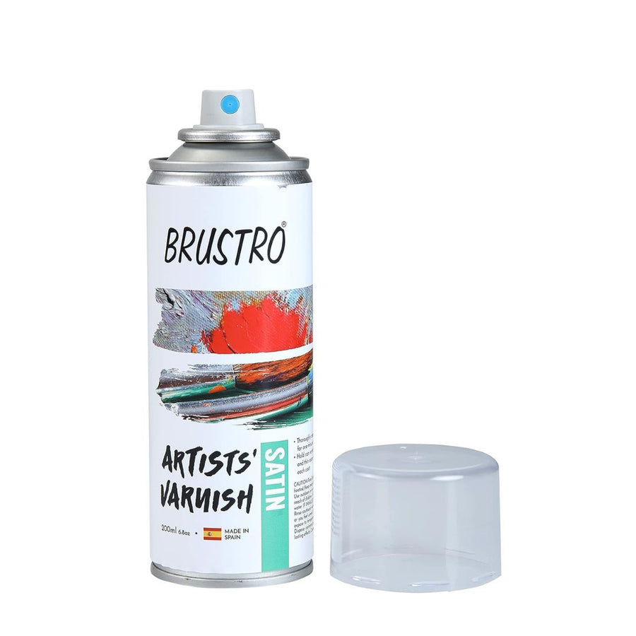 Brustro Artists’ Varnish Spray – 400ml Satin Finish