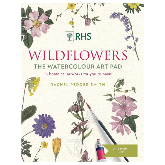 RHS Wildflowers: The Watercolour Art Pad by Rachel Pedder-Smith – 15 Botanical Artworks to Paint