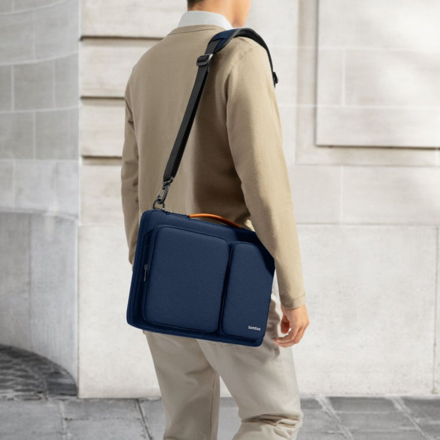 tomtoc Defender-A42 Laptop Briefcase – 13.5–14 Inch, Navy Blue