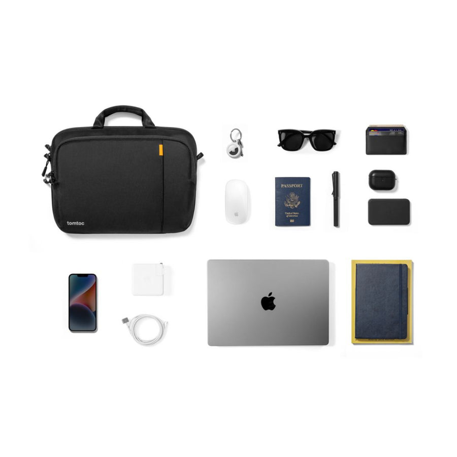 tomtoc Defender-A30 Laptop Shoulder Bag – 15.6 Inch, Black