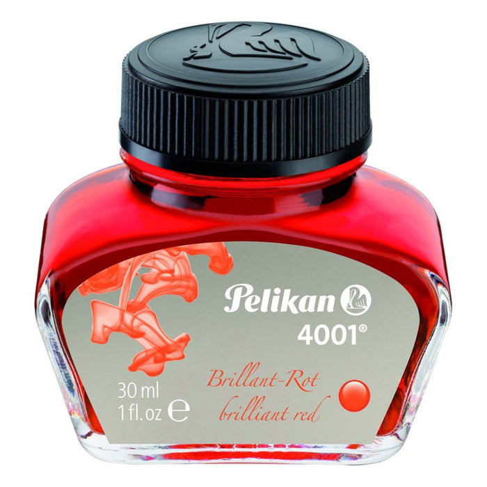 Pelikan 4001 Ink Bottle – Brilliant Red, 30 ml