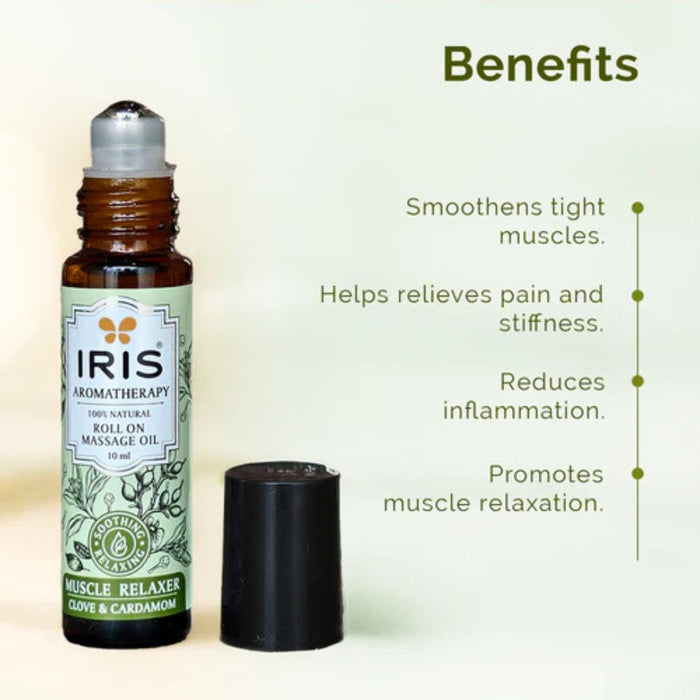 IRIS Aromatherapy Muscle Relaxer Roll-On Massage Oil - 10ml