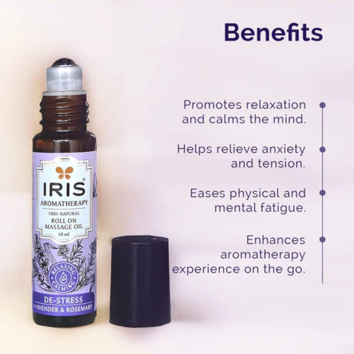 IRIS Aromatherapy De-Stress Roll-On Massage Oil - 10ml