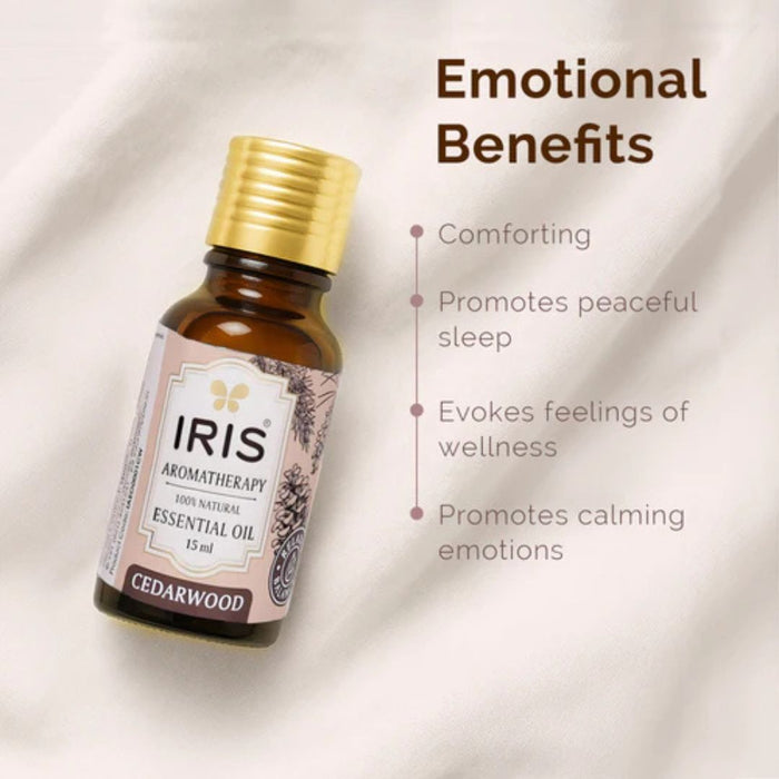 IRIS Aromatherapy Cedarwood Essential Oil – 15ml