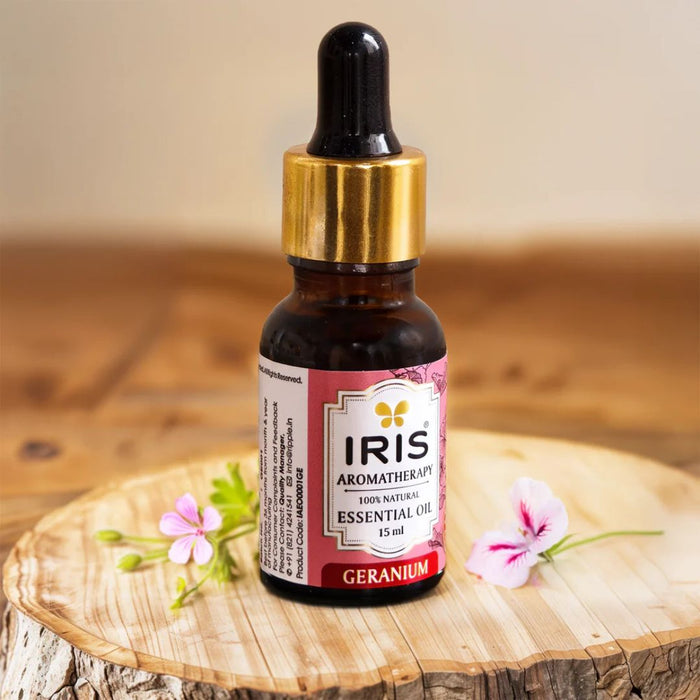 IRIS Aromatherapy Geranium Essential Oil - 15ml