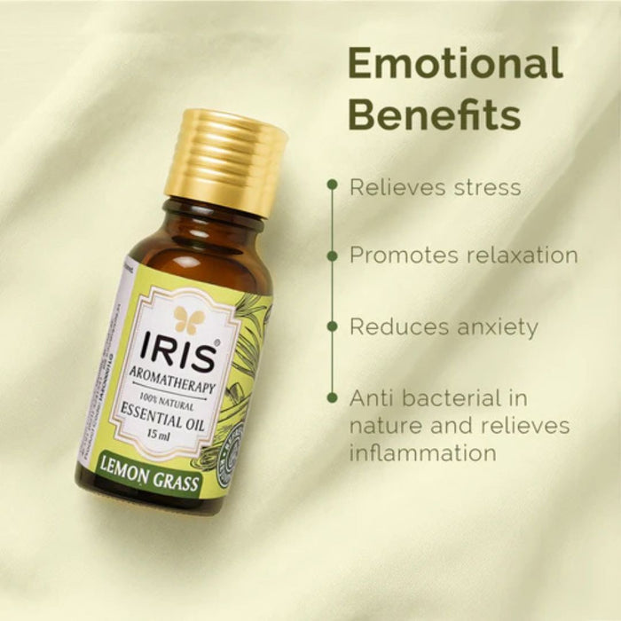 IRIS Aromatherapy Lemongrass Essential Oil - 15ml
