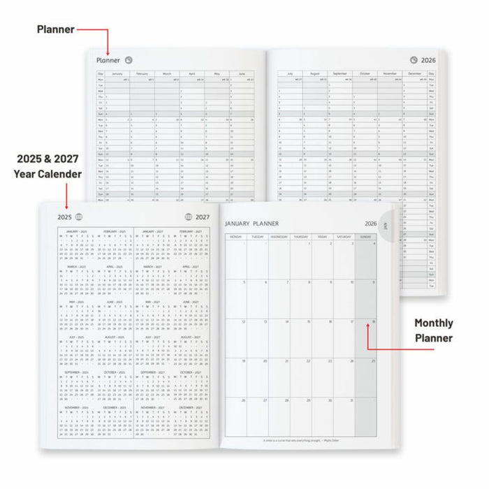 Anupam Flxy 2026 Diary – Dated Daily Planner