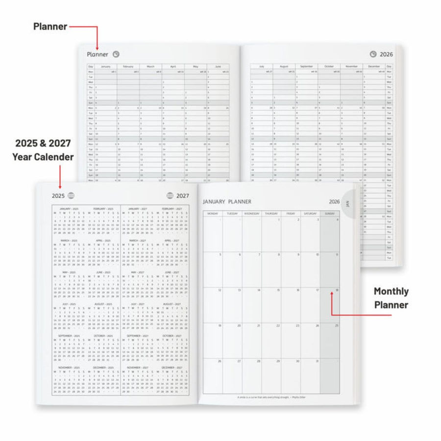 Anupam Flxy 2026 Diary – Dated Daily Planner