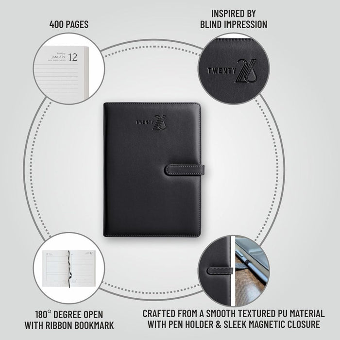 Anupam Nova 2026 Diary – Dated Daily Planner