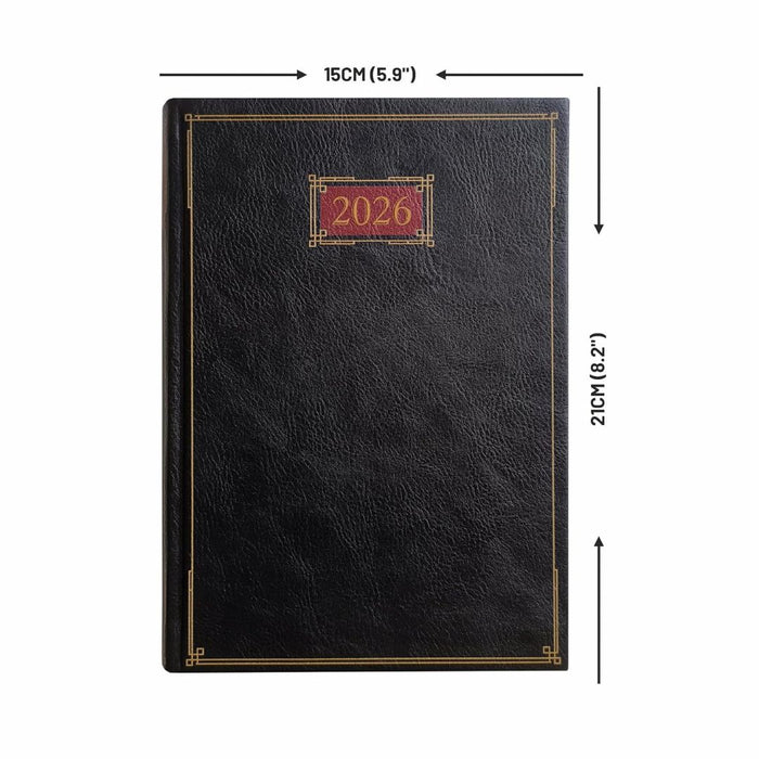 Anupam Goth 2026 Diary – Dated Daily Planner - Black