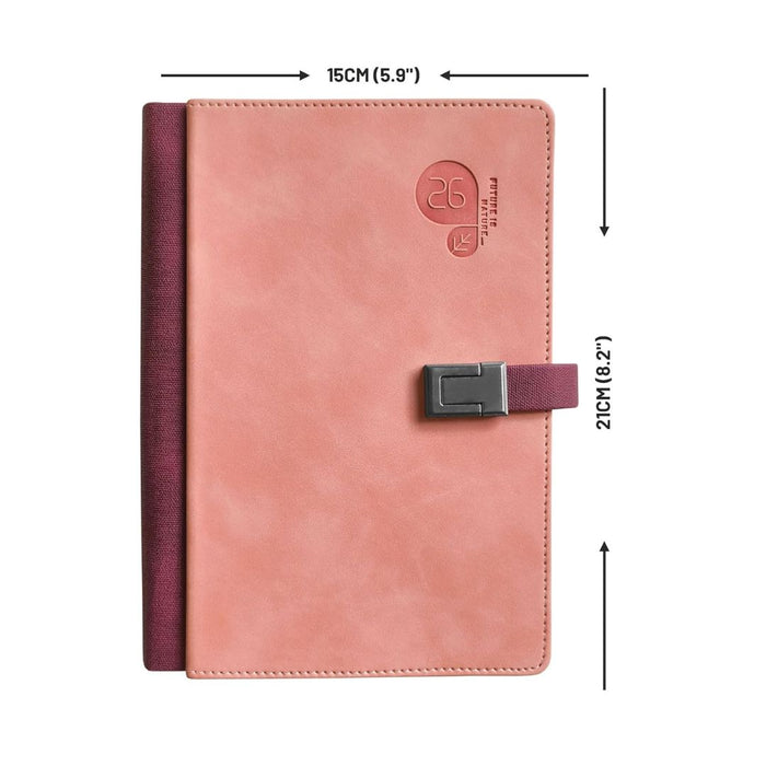 Anupam Fly 2026 Diary – Dated A5 Daily Planner - Pink