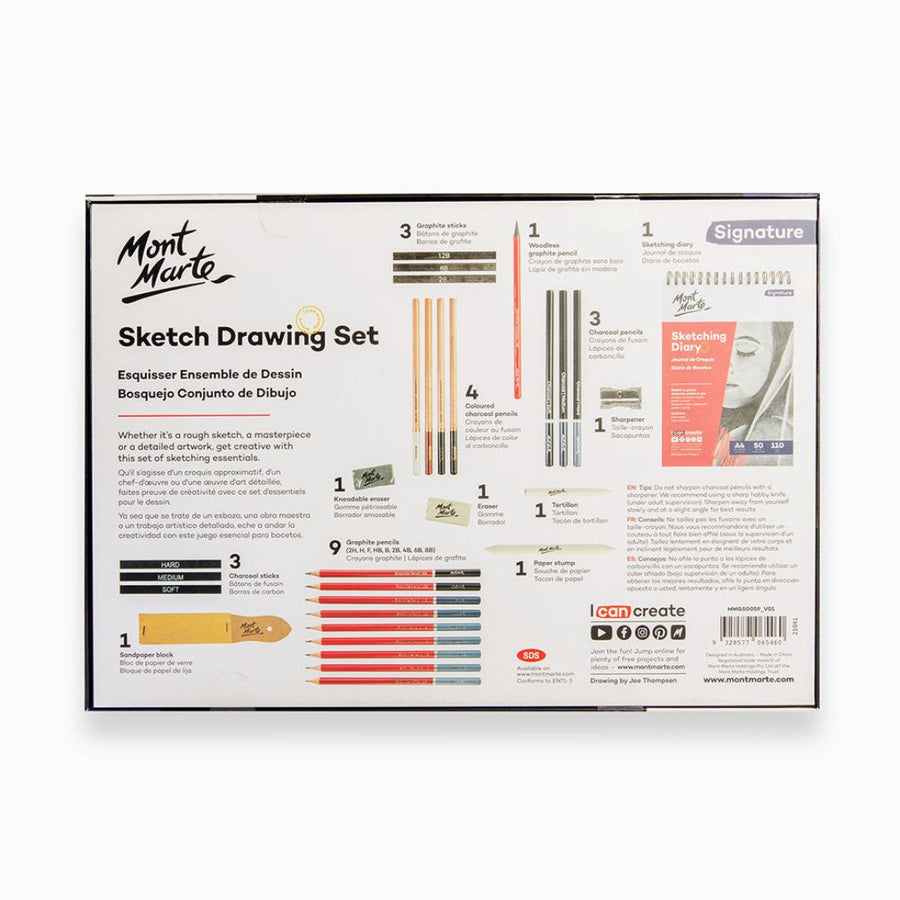 Mont Marte Sketch Drawing Set – Signature 30pc