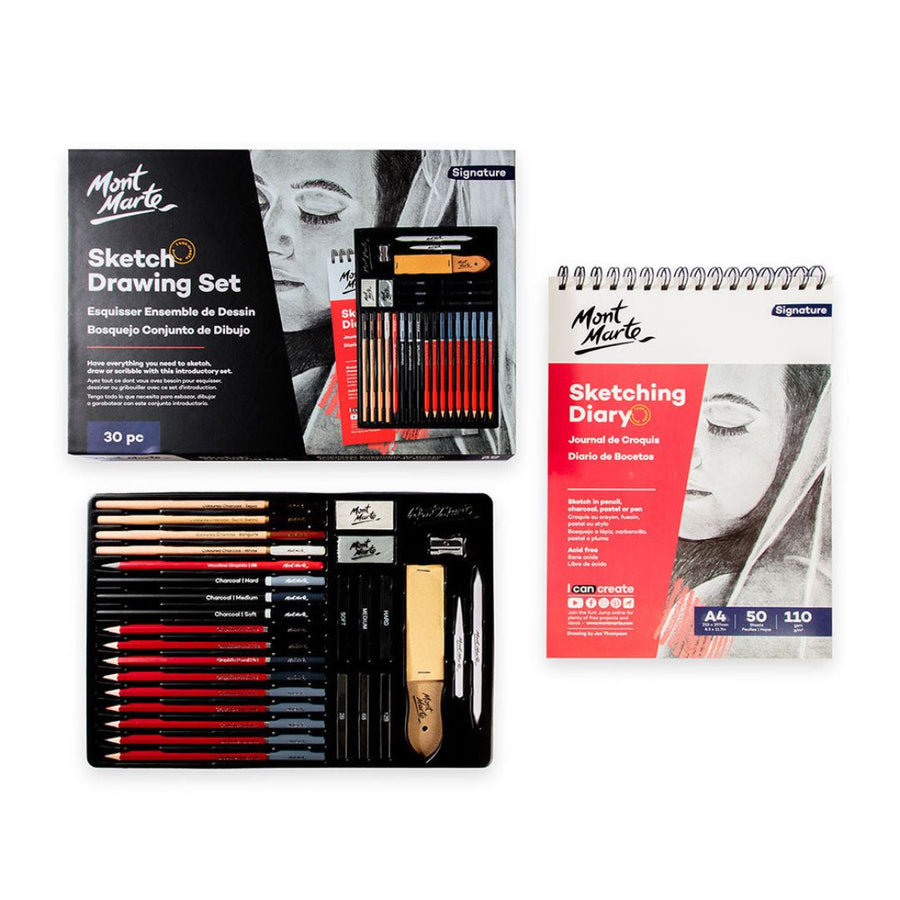 Mont Marte Sketch Drawing Set – Signature 30pc