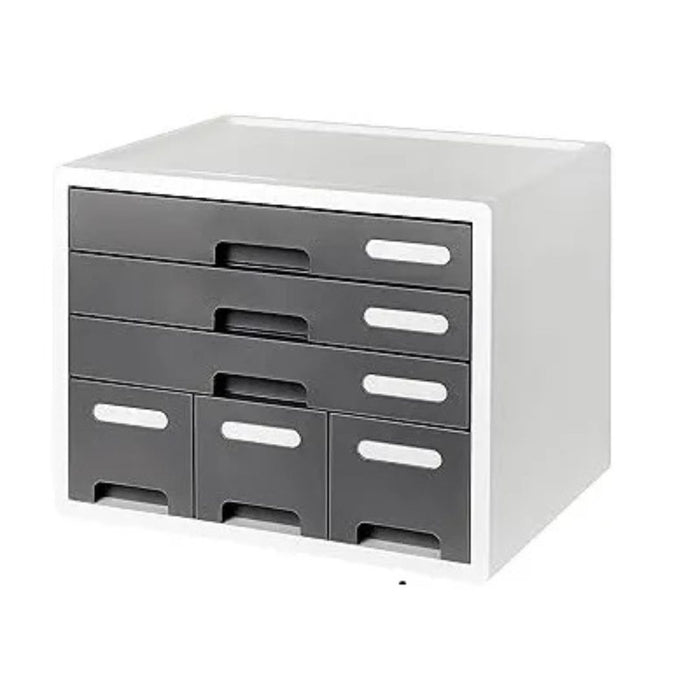 LITEM Combo File Cabinet 6-Drawer Desk Organizer with Label Index