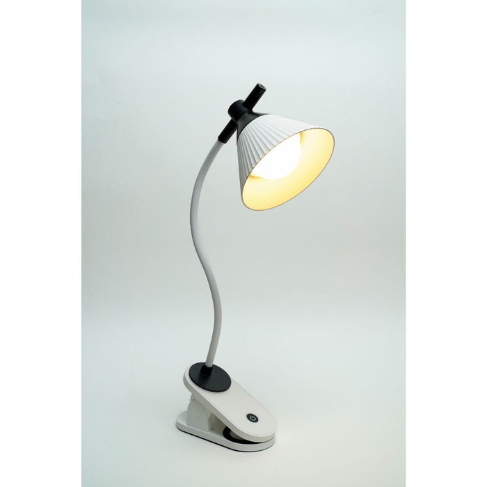 LONGDA - Clip-on Charging Desk Lamp - White