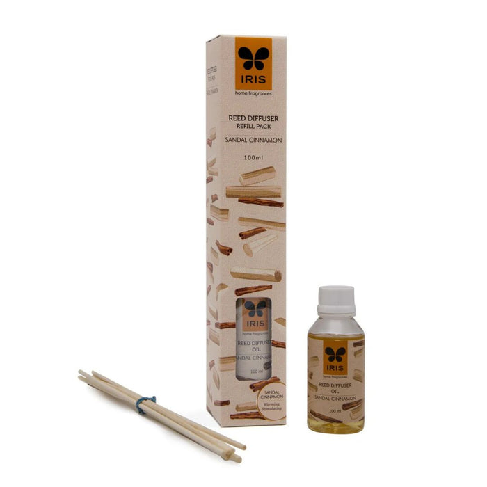 IRIS Sandal Cinnamon Reed Diffuser Refill Set - 100ml