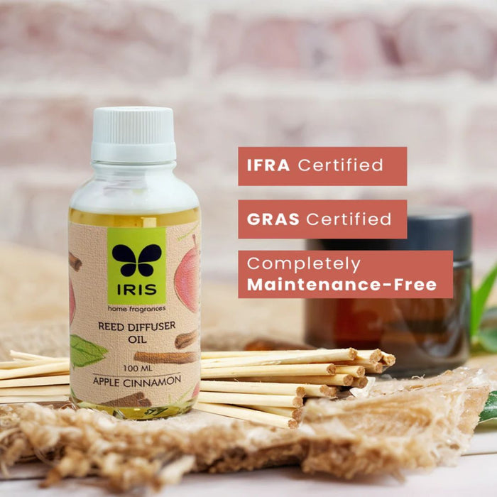 IRIS Apple Cinnamon Reed Diffuser Refill Set - 100ml