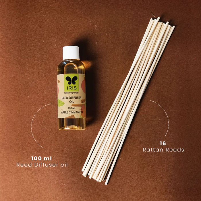 IRIS Apple Cinnamon Reed Diffuser Refill Set - 100ml