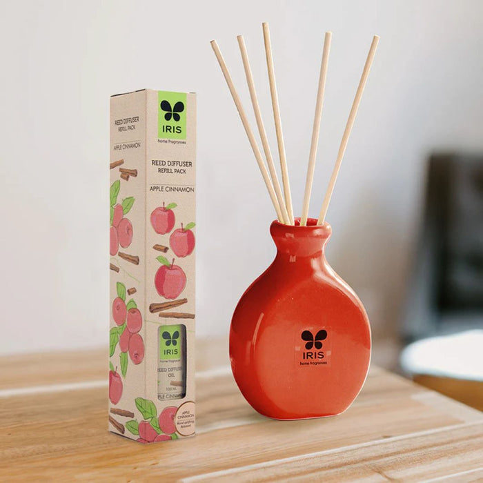 IRIS Apple Cinnamon Reed Diffuser Refill Set - 100ml