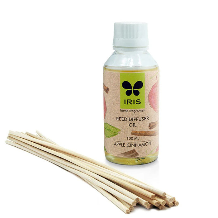 IRIS Apple Cinnamon Reed Diffuser Refill Set - 100ml