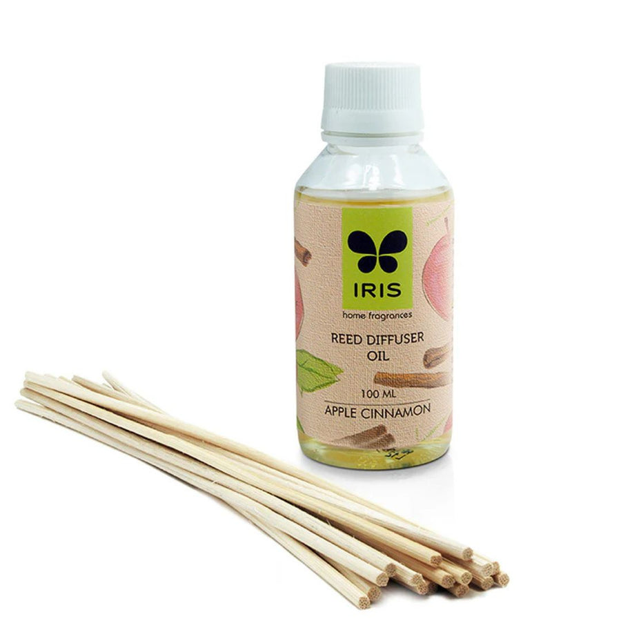 IRIS Apple Cinnamon Reed Diffuser Refill Set - 100ml