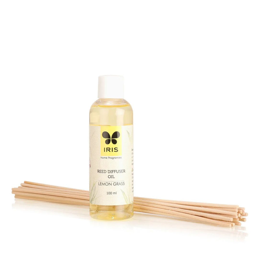 IRIS Lemongrass Reed Diffuser Refill Set - 100ml Oil