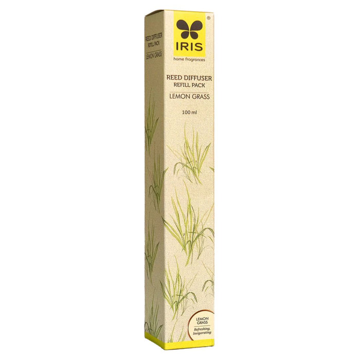 IRIS Lemongrass Reed Diffuser Refill Set - 100ml Oil