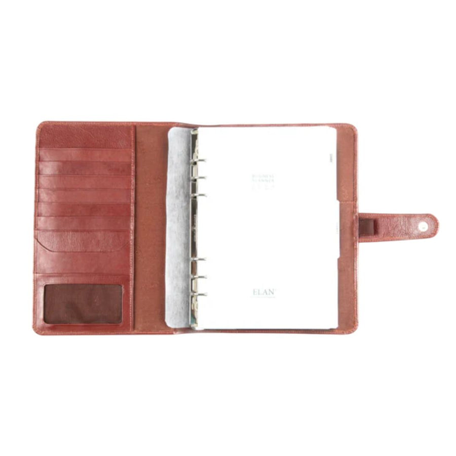 ELAN Leather Business Planner 2026 – Large Brown Dated Organizer