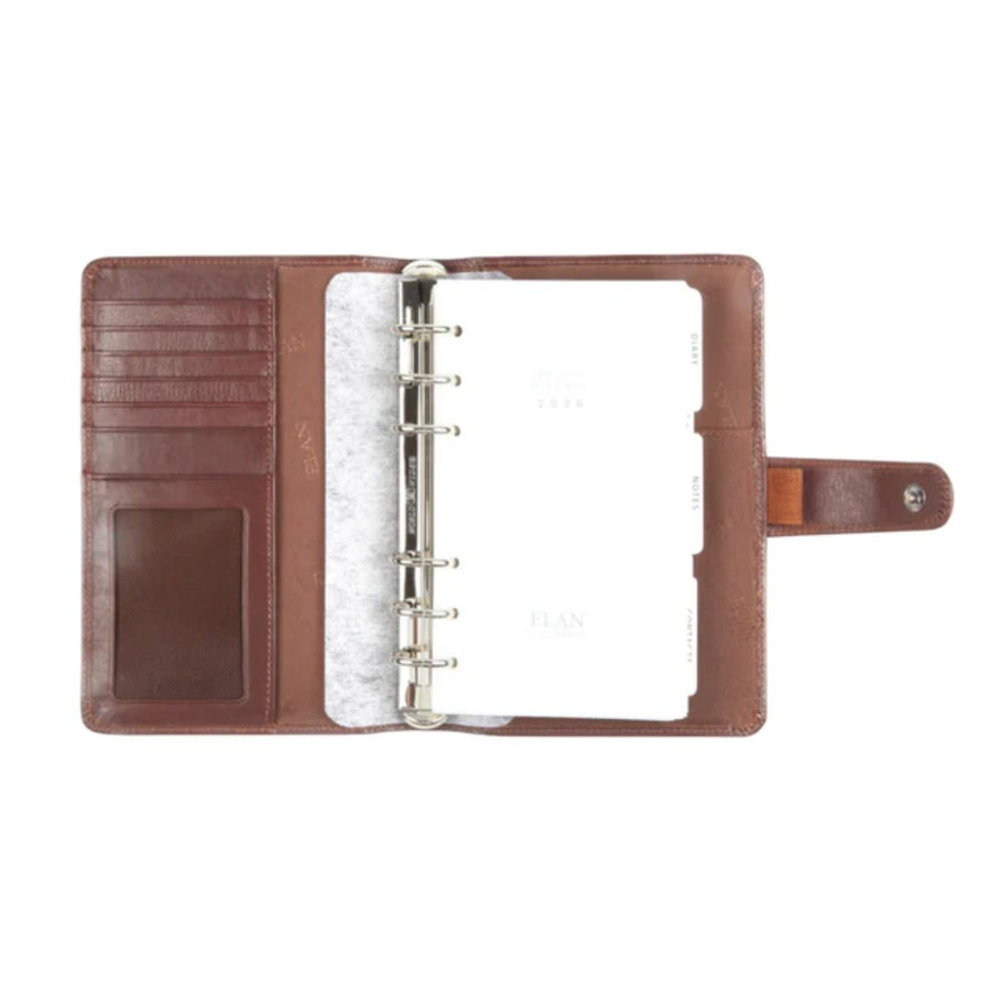 ELAN Leather Executive Planner 2026 – Medium Brown Dated Journal for Professionals